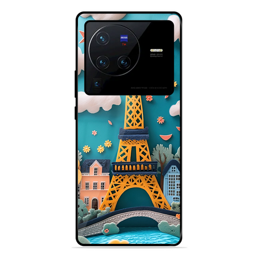 Eiffel Tower Printed Protective Phone Cover forVivo X80 Pro