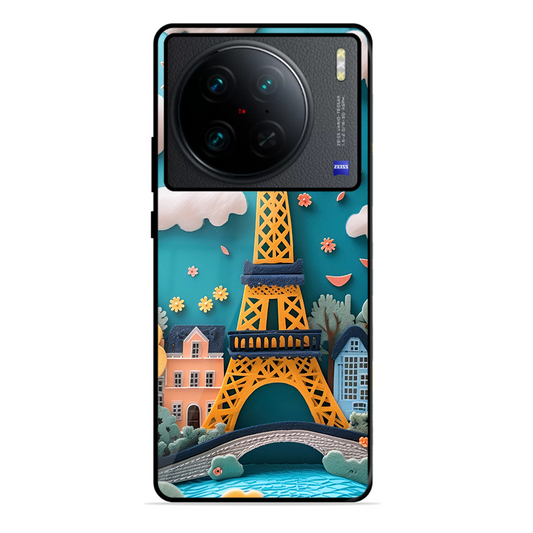 Eiffel Tower Printed Protective Phone Cover forVivo X90 Pro