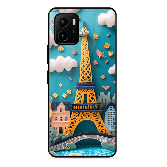 Eiffel Tower Printed Protective Phone Cover forVivo Y15S