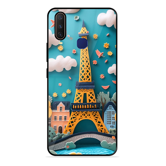 Eiffel Tower Printed Protective Phone Cover forVivo Y17