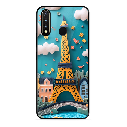 Eiffel Tower Printed Protective Phone Cover forVivo Y19