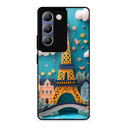 Eiffel Tower Printed Protective Phone Cover forVivo Y200E 5G