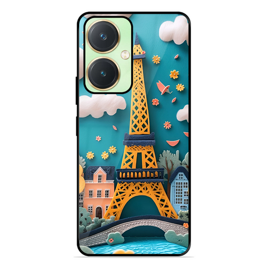 Eiffel Tower Printed Protective Phone Cover forVivo Y27