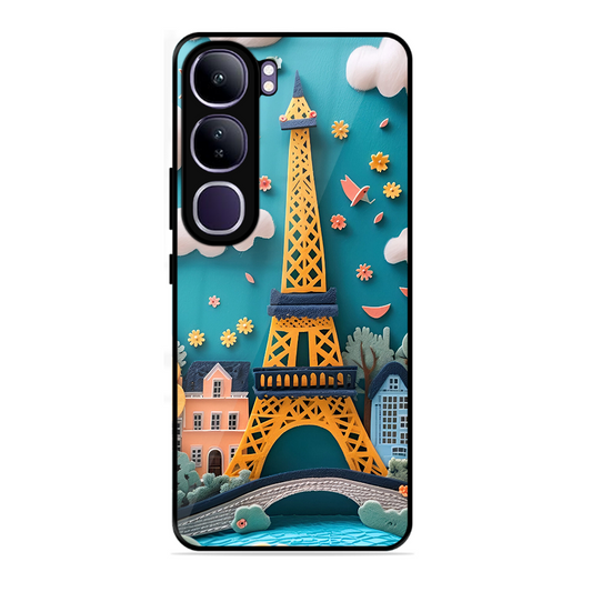 Eiffel Tower Printed Protective Phone Cover forVivo Y300 5G