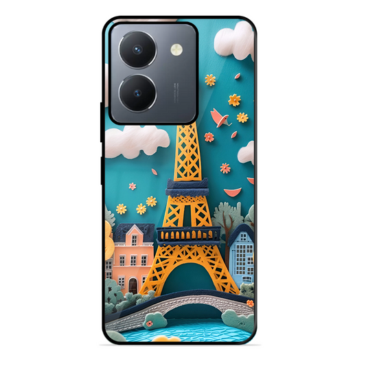 Eiffel Tower Printed Protective Phone Cover forVivo Y36
