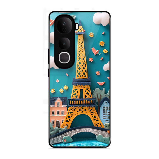 Eiffel Tower Printed Protective Phone Cover forVivo Y400 Pro 5G