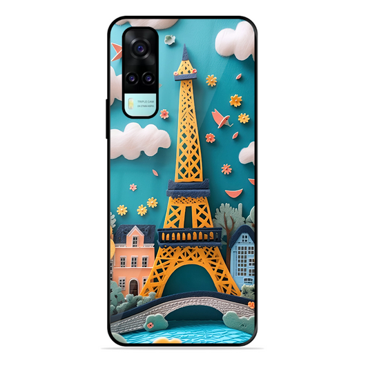 Eiffel Tower Printed Protective Phone Cover forVivo Y53S