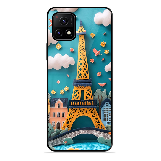 Eiffel Tower Printed Protective Phone Cover forVivo Y72 5G