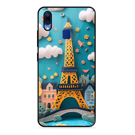 Eiffel Tower Printed Protective Phone Cover forVivo Y93