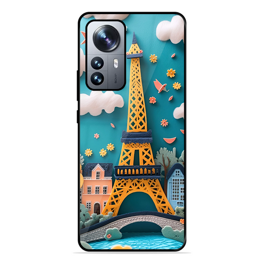 Eiffel Tower Printed Protective Phone Cover forXiaomi Mi 12 Pro 5G