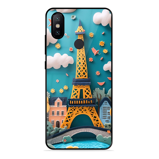Eiffel Tower Printed Protective Phone Cover forXiaomi Mi A2