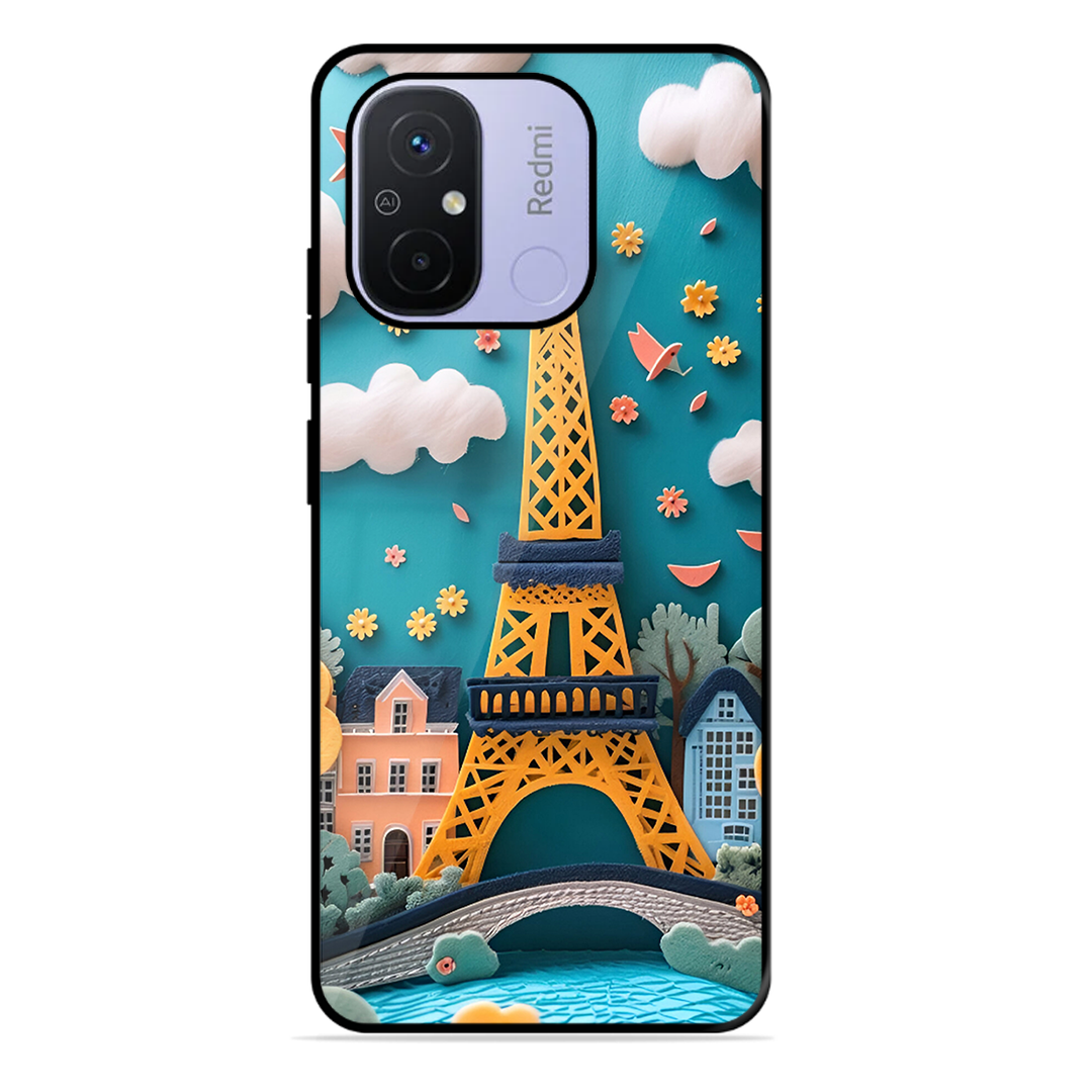 Eiffel Tower Printed Protective Phone Cover forXiaomi Redmi 12C