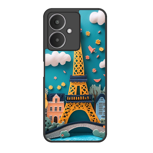 Eiffel Tower Printed Protective Phone Cover forXiaomi Redmi 13C 5G