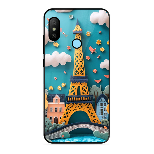 Eiffel Tower Printed Protective Phone Cover forXiaomi Redmi 6 Pro