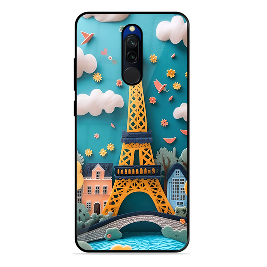 Eiffel Tower Printed Protective Phone Cover forXiaomi Redmi 8