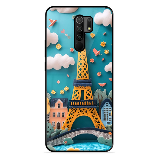 Eiffel Tower Printed Protective Phone Cover forXiaomi Redmi 9 Prime