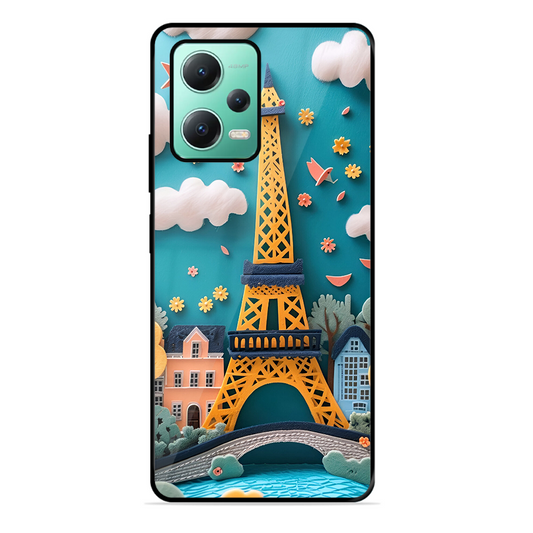Eiffel Tower Printed Protective Phone Cover forXiaomi Redmi Note 12 5G