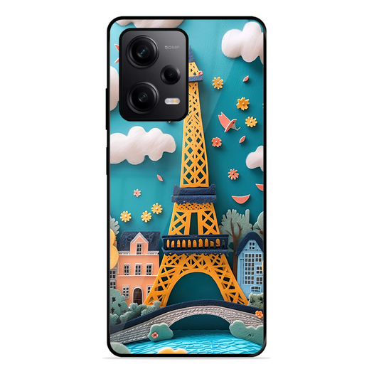 Eiffel Tower Printed Protective Phone Cover forXiaomi Redmi Note 12 Pro 5G