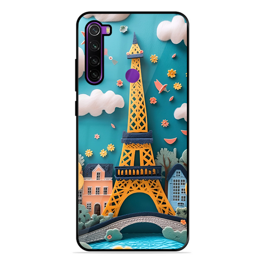 Eiffel Tower Printed Protective Phone Cover forXiaomi Redmi Note 8