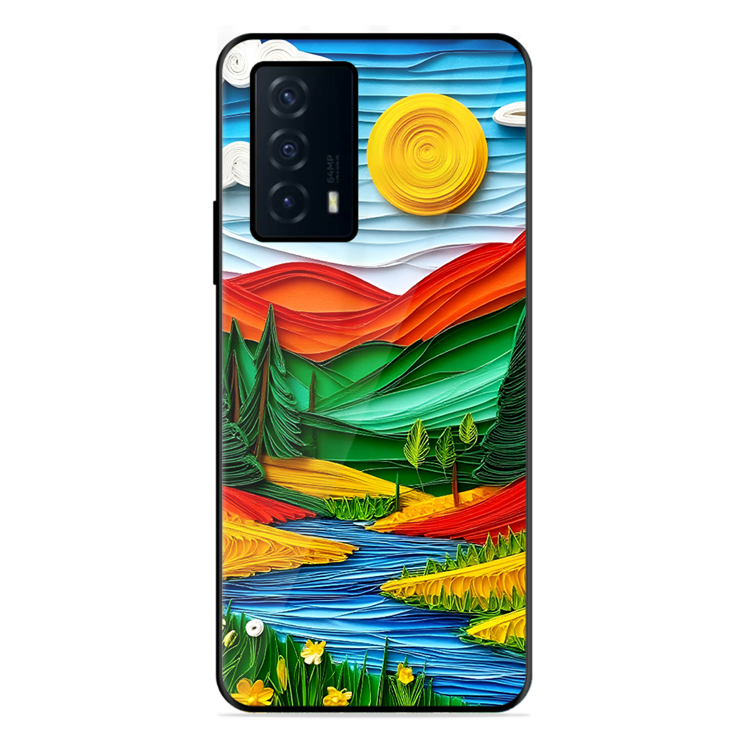 Lake Beauty Printed Protective Phone Cover for Iqoo Z5 5G