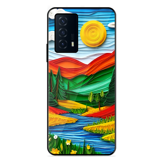 Lake Beauty Printed Protective Phone Cover for Iqoo Z5 5G