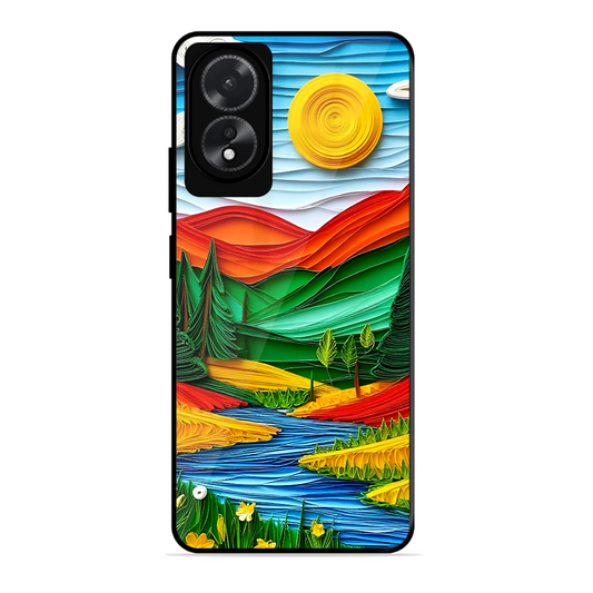 Lake Beauty Printed Protective Phone Cover for Oppo A18