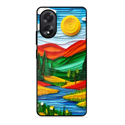 Lake Beauty Printed Protective Phone Cover for Oppo A38