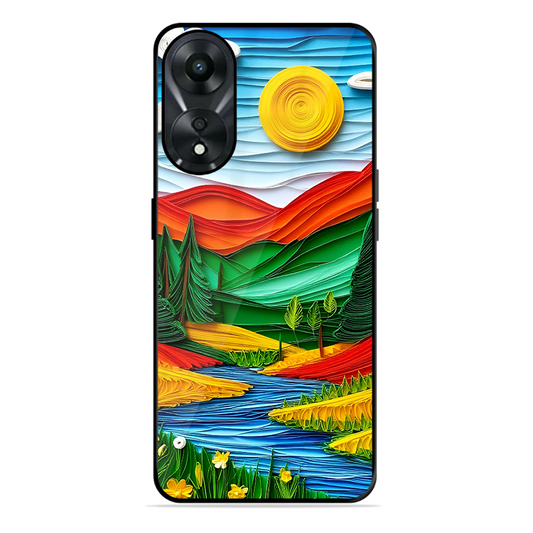 Lake Beauty Printed Protective Phone Cover for Oppo A78 5G