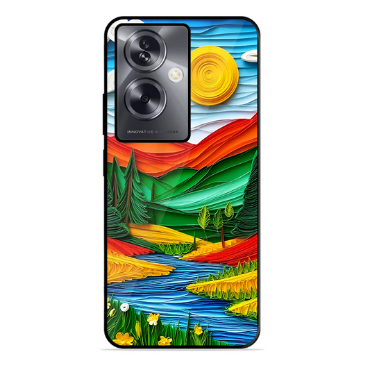 Lake Beauty Printed Protective Phone Cover for Oppo A79 5G