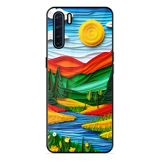 Lake Beauty Printed Protective Phone Cover for Oppo F15