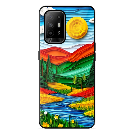 Lake Beauty Printed Protective Phone Cover for Oppo F19 Pro Plus
