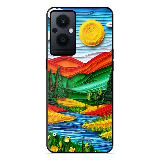 Lake Beauty Printed Protective Phone Cover for Oppo F21 Pro 5G
