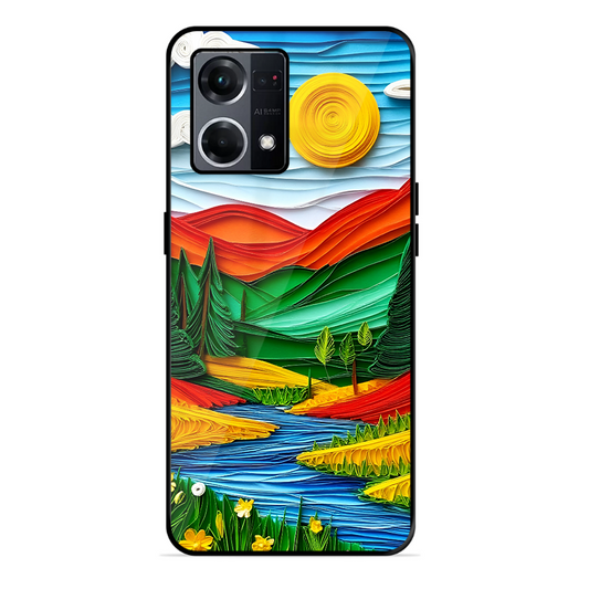 Lake Beauty Printed Protective Phone Cover for Oppo F21S Pro 4G