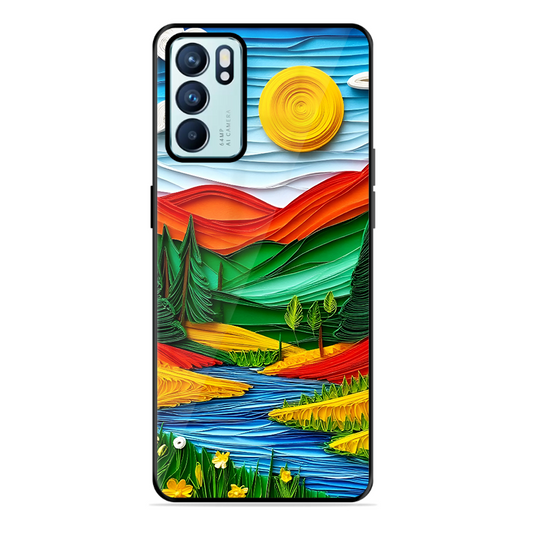 Lake Beauty Printed Protective Phone Cover for Oppo Reno 6 5G