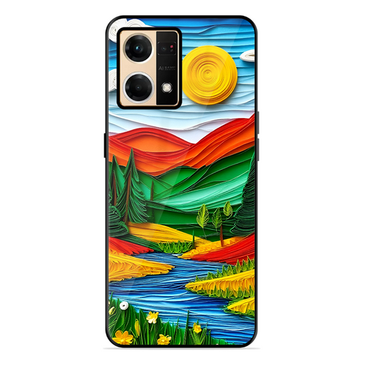 Lake Beauty Printed Protective Phone Cover for Oppo Reno 7 4G