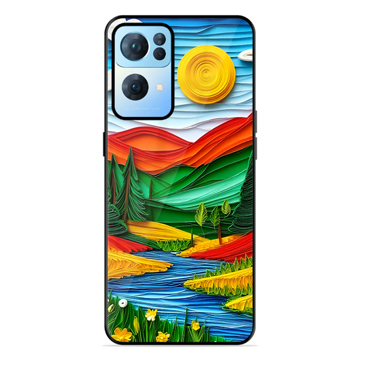 Lake Beauty Printed Protective Phone Cover for Oppo Reno 7 Pro 5G