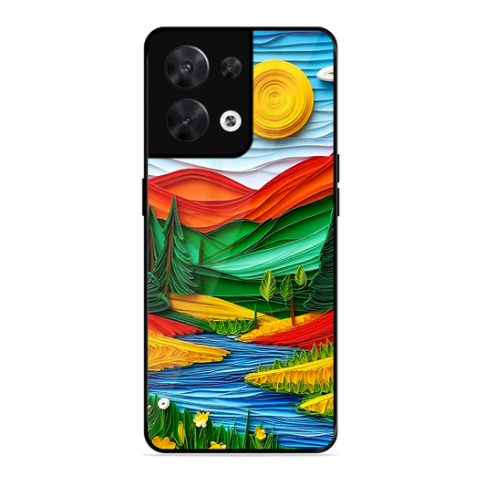 Lake Beauty Printed Protective Phone Cover for Oppo Reno 8 5G
