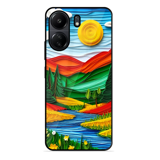 Lake Beauty Printed Protective Phone Cover for Poco C65