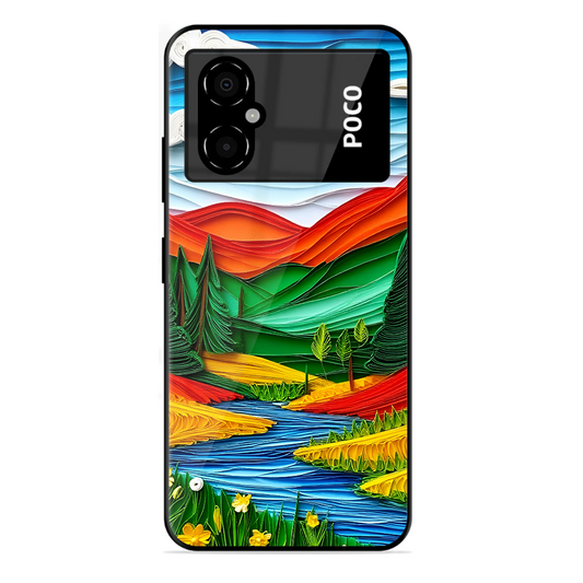 Lake Beauty Printed Protective Phone Cover for Poco M4 5G