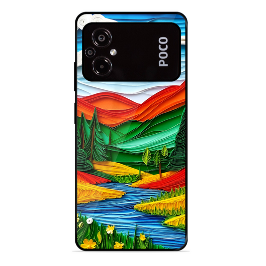 Lake Beauty Printed Protective Phone Cover for Poco M5