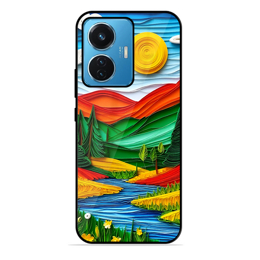 Lake Beauty Printed Protective Phone Cover for Vivo T1 44W
