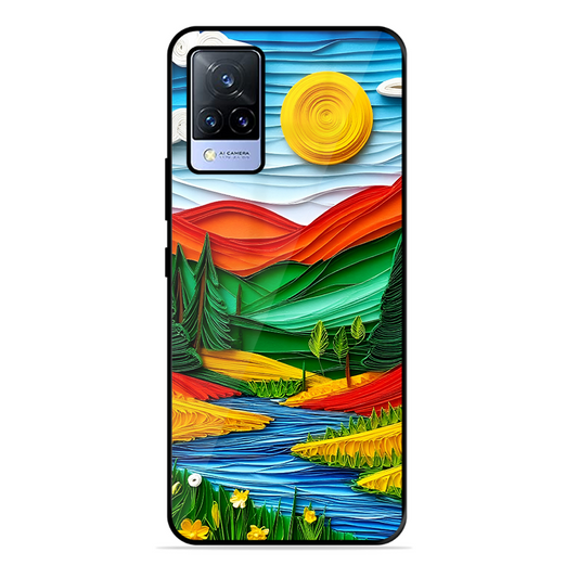 Lake Beauty Printed Protective Phone Cover for Vivo V21 5G
