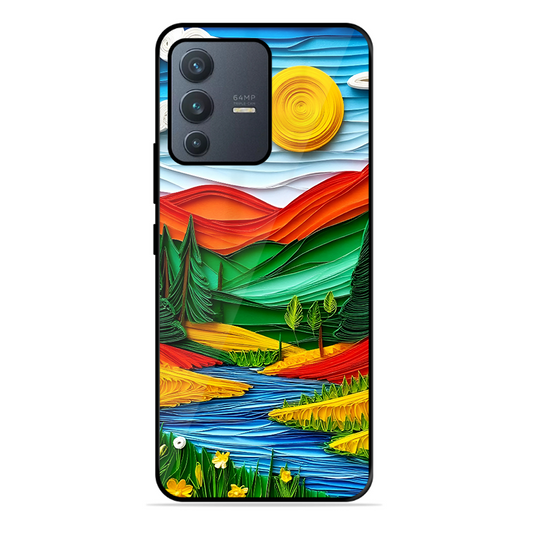 Lake Beauty Printed Protective Phone Cover for Vivo V23 5G