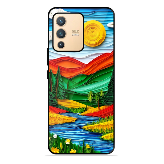 Lake Beauty Printed Protective Phone Cover for Vivo V23 Pro 5G
