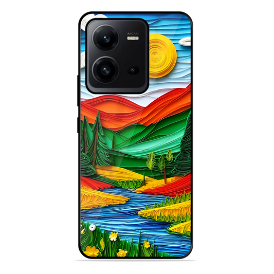 Lake Beauty Printed Protective Phone Cover for Vivo V25 5G