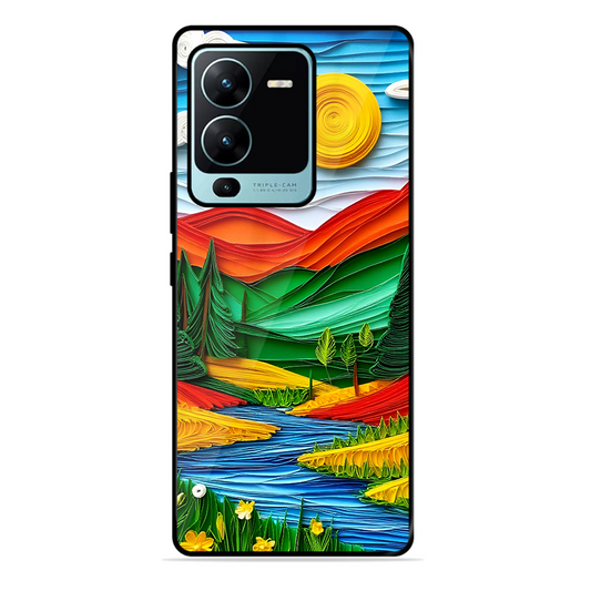 Lake Beauty Printed Protective Phone Cover for Vivo V25 Pro 5G