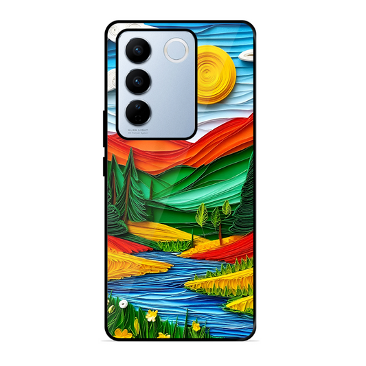 Lake Beauty Printed Protective Phone Cover for Vivo V27 Pro 5G