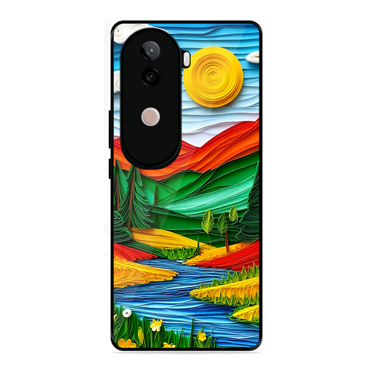 Lake Beauty Printed Protective Phone Cover for Vivo V40E 5G