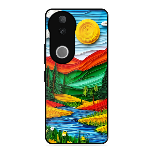 Lake Beauty Printed Protective Phone Cover for Vivo V50 5G