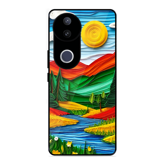 Lake Beauty Printed Protective Phone Cover for Vivo V50E 5G